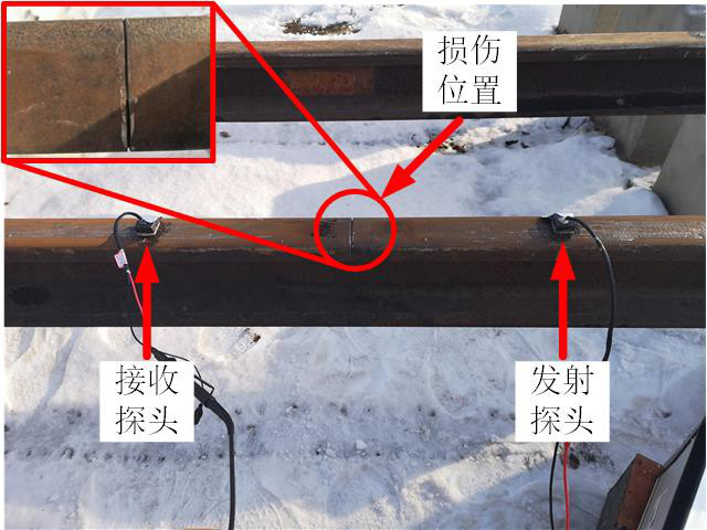 軌頭損傷檢測實驗現場